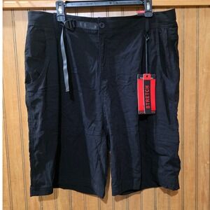 Rambler‎ 1985 Stretch Cargo Shorts Belted Comfort Fit Black Size 40/2XL
